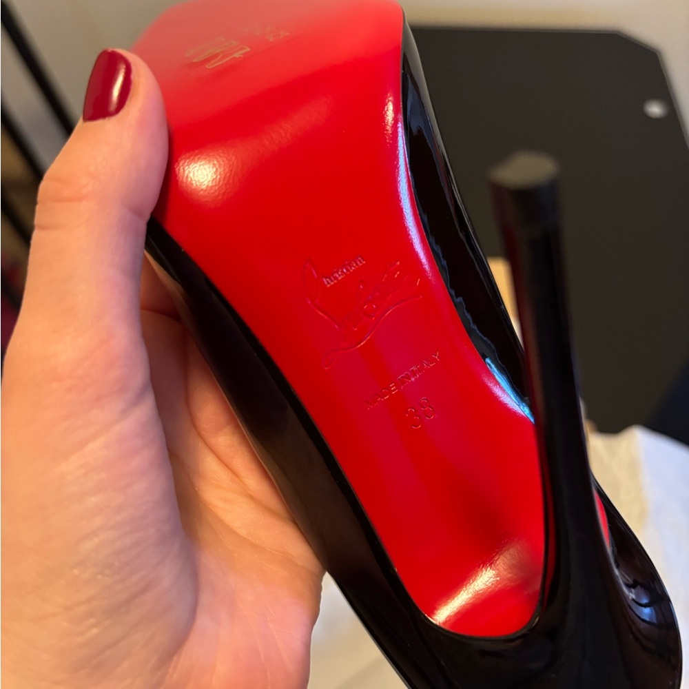 Christian Louboutin So KateBlack Patent Pointed Toe Pumps - Picture 9 of 9